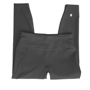 SWEATY BETTY Power Workout Leggings Black High Waisted Bum-Sculpt Gym US 8 NWOT